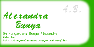 alexandra bunya business card